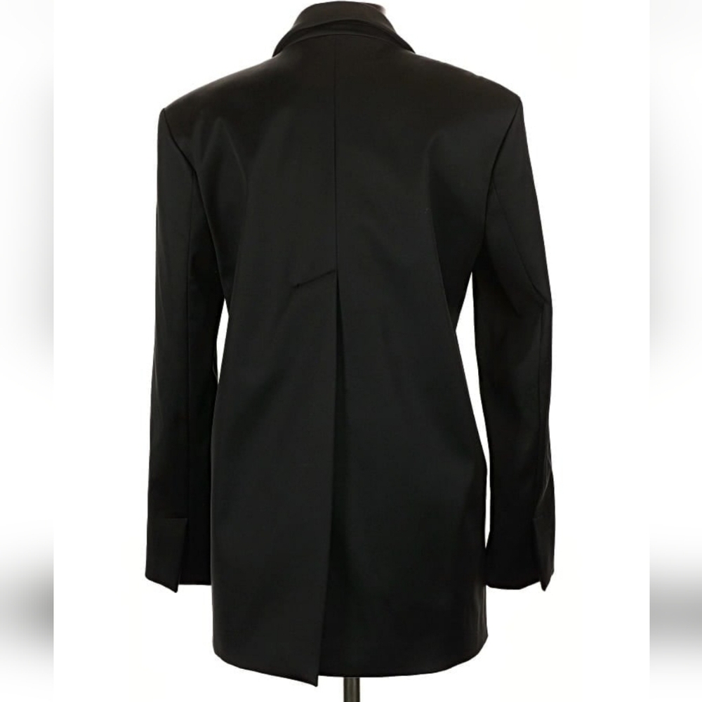 Zara Satin Blazer Black Size XS - Picture 15 of 16